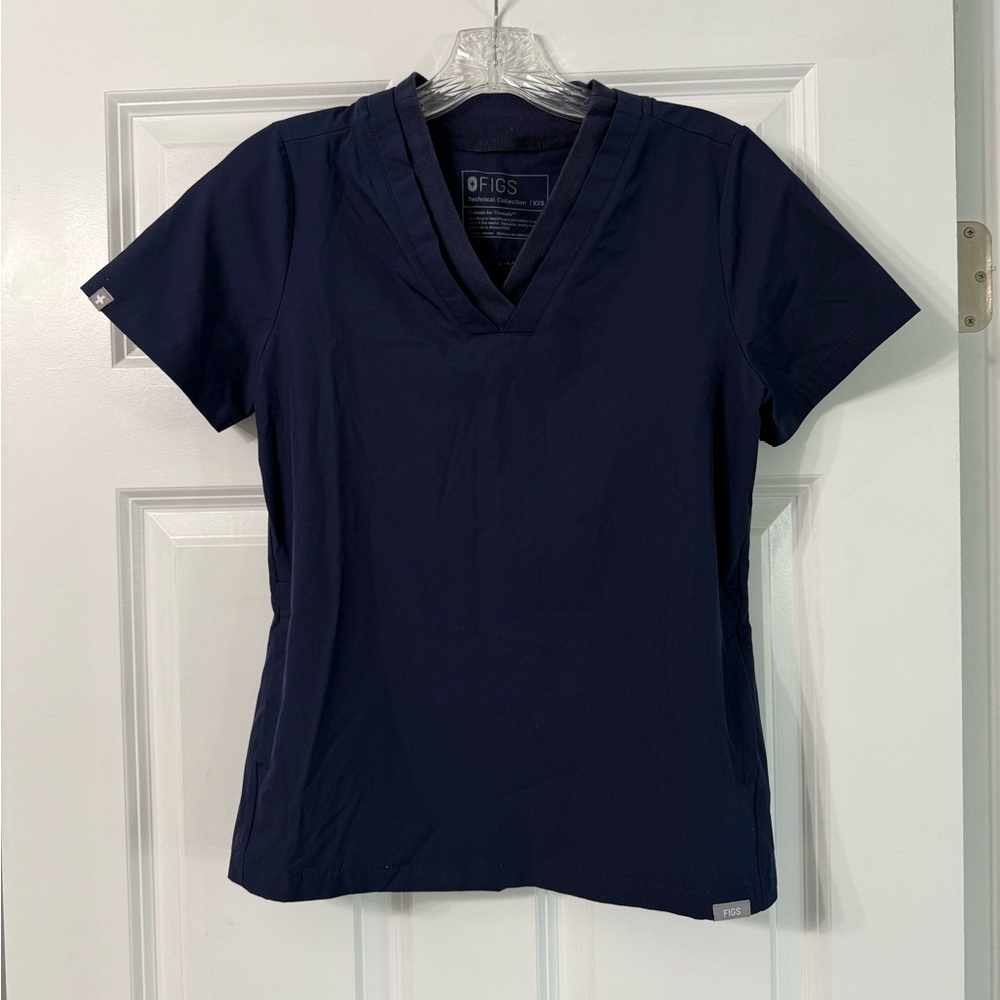 Figs XXS Scrub Top Navy